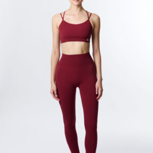 Ahlunea Croisette Cross Top Monaco Rouge Action CROISETTE cross-front sports bra in Monaco Rouge – ahlunea